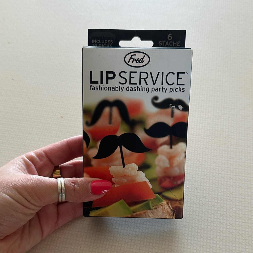 Fred Lip Service Mustache Party Picks
